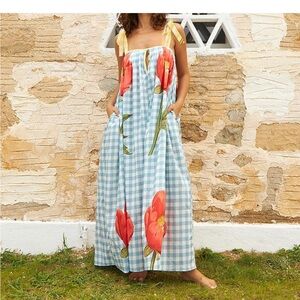 Floral Gingham Dress